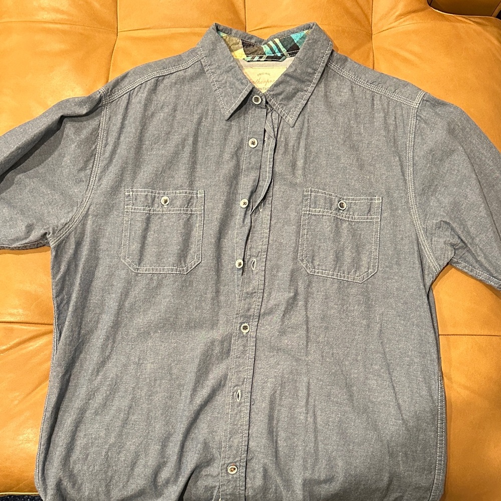 Weatherproof Charcoal Casual Button-Down Shirt
